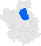 Localització de Castellar del Vallès respecte del Vallès Occidental